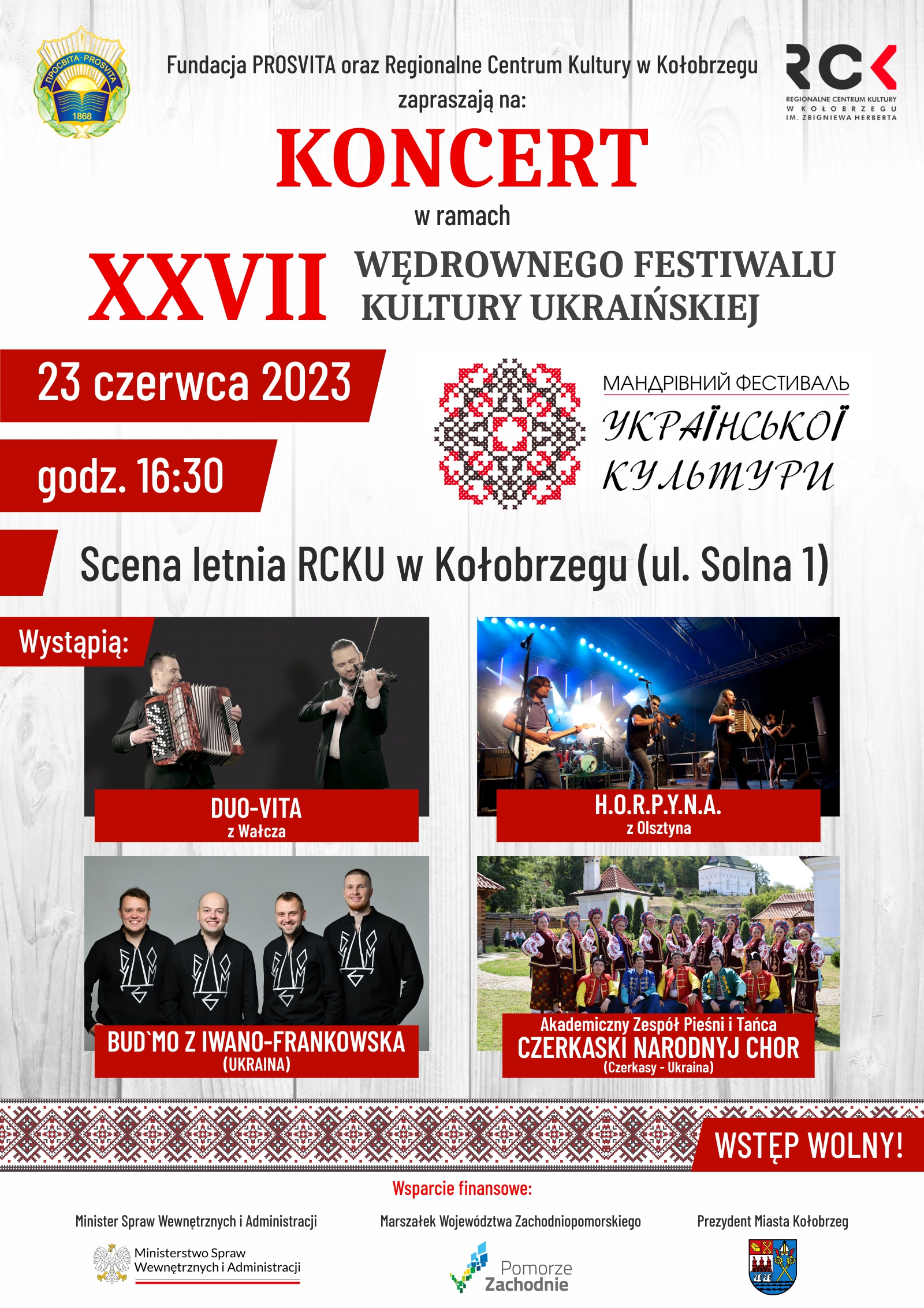 Wędrowny festiwal 2023 Kołobrzeg